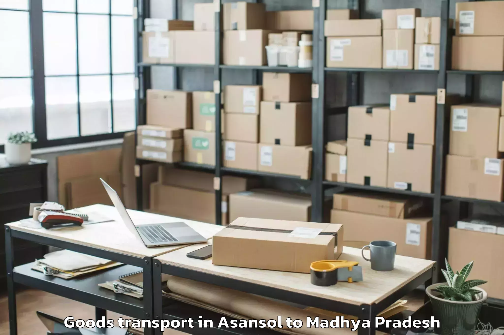 Book Asansol to Peoples University Bhopal Goods Transport Online